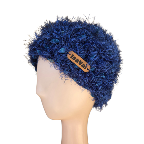 Hairy blue elegant hat