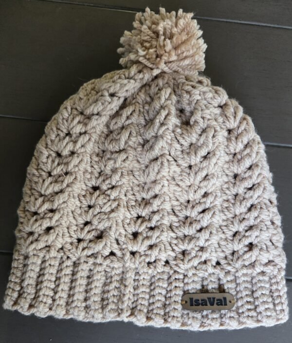 Toffee cream winter hat