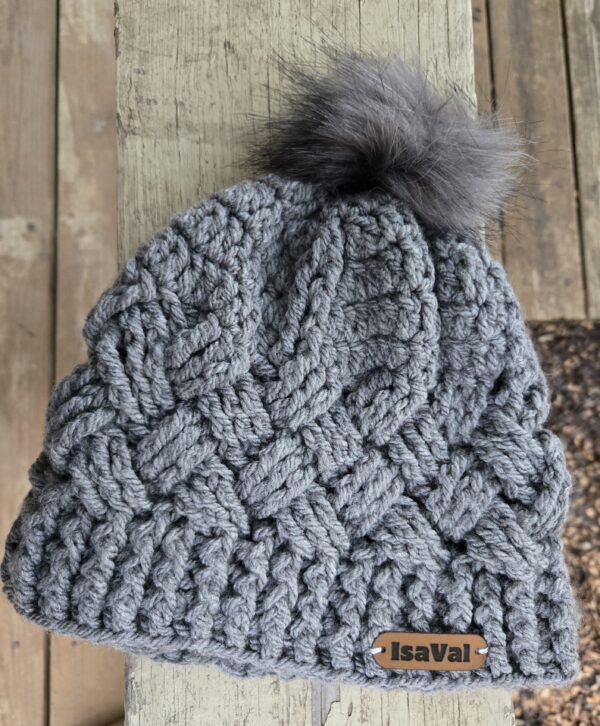 Mid grey winter hat